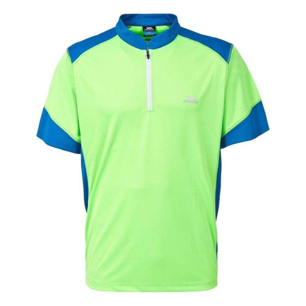Trespass Mens Dudley Cycling Jersey / Green Gecko